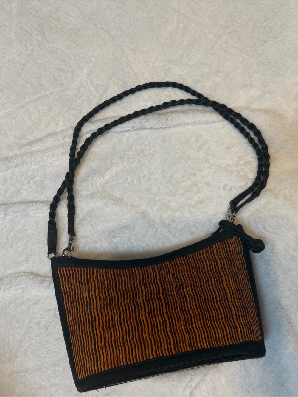 Baskets of Cambodia Handmade Woven Reed Shoulder Bag